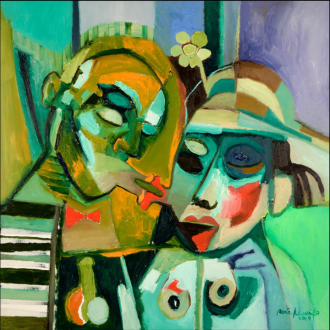HEY,+GET+A+ROOM!+oil+on+canvas,+36”X36”
